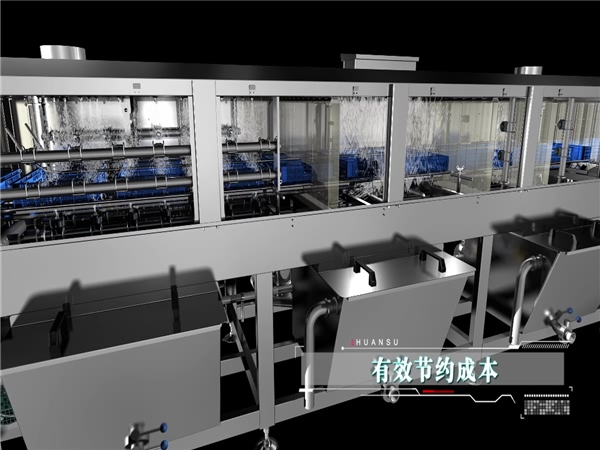 高壓水流周轉(zhuǎn)箱清洗機，雞籠清洗機