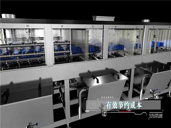 周轉箱清洗機，塑料盤清洗機，高壓噴淋洗筐機